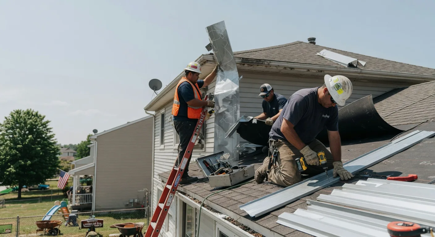 Storm Damage Metal Roof Repair in Linesville, PA
